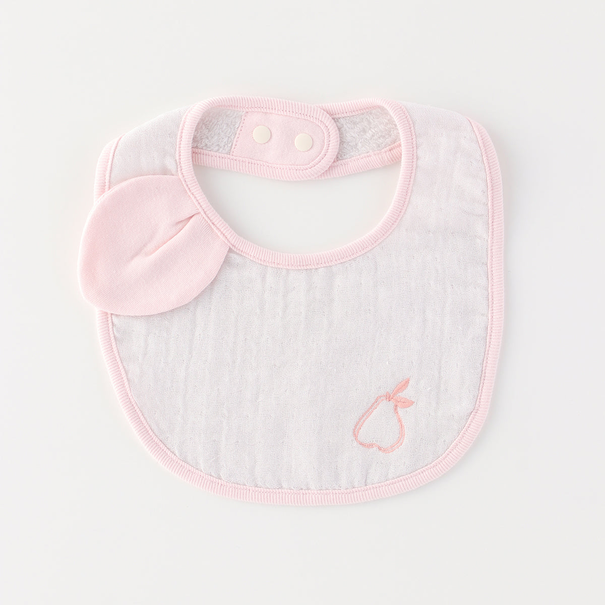 Marshmallow Gauze & Pile bib in Light Grey