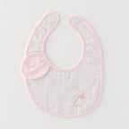 Marshmallow Gauze & Pile bib in Light Grey
