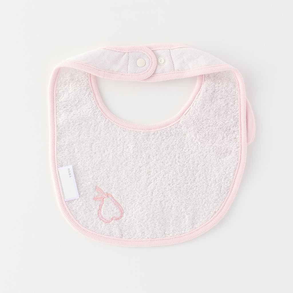 Marshmallow Gauze & Pile bib in Light Grey