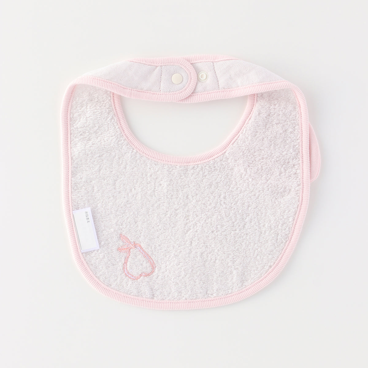 Marshmallow Gauze & Pile bib in Light Grey