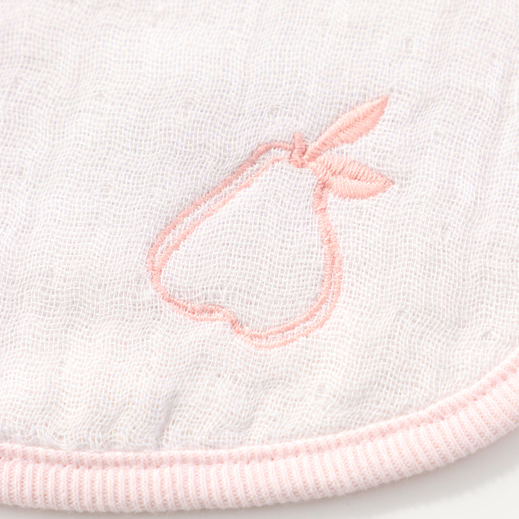 Marshmallow Gauze & Pile bib in Light Grey