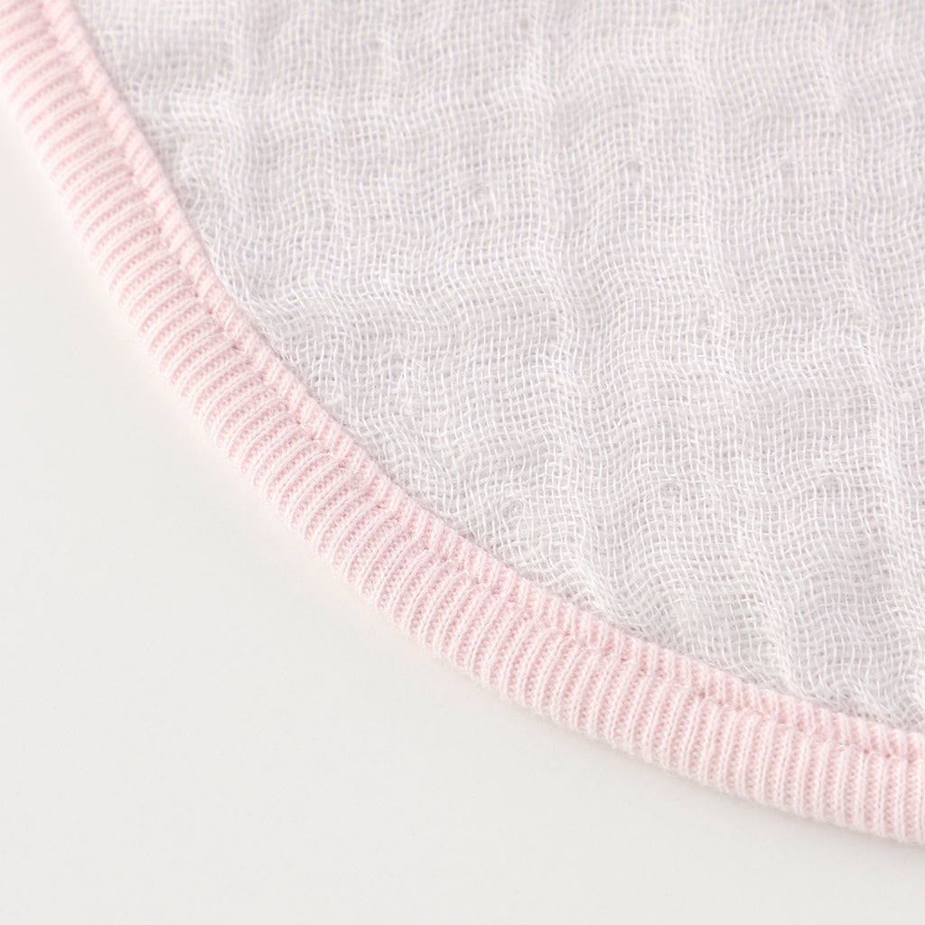 Marshmallow Gauze & Pile bib in Light Grey