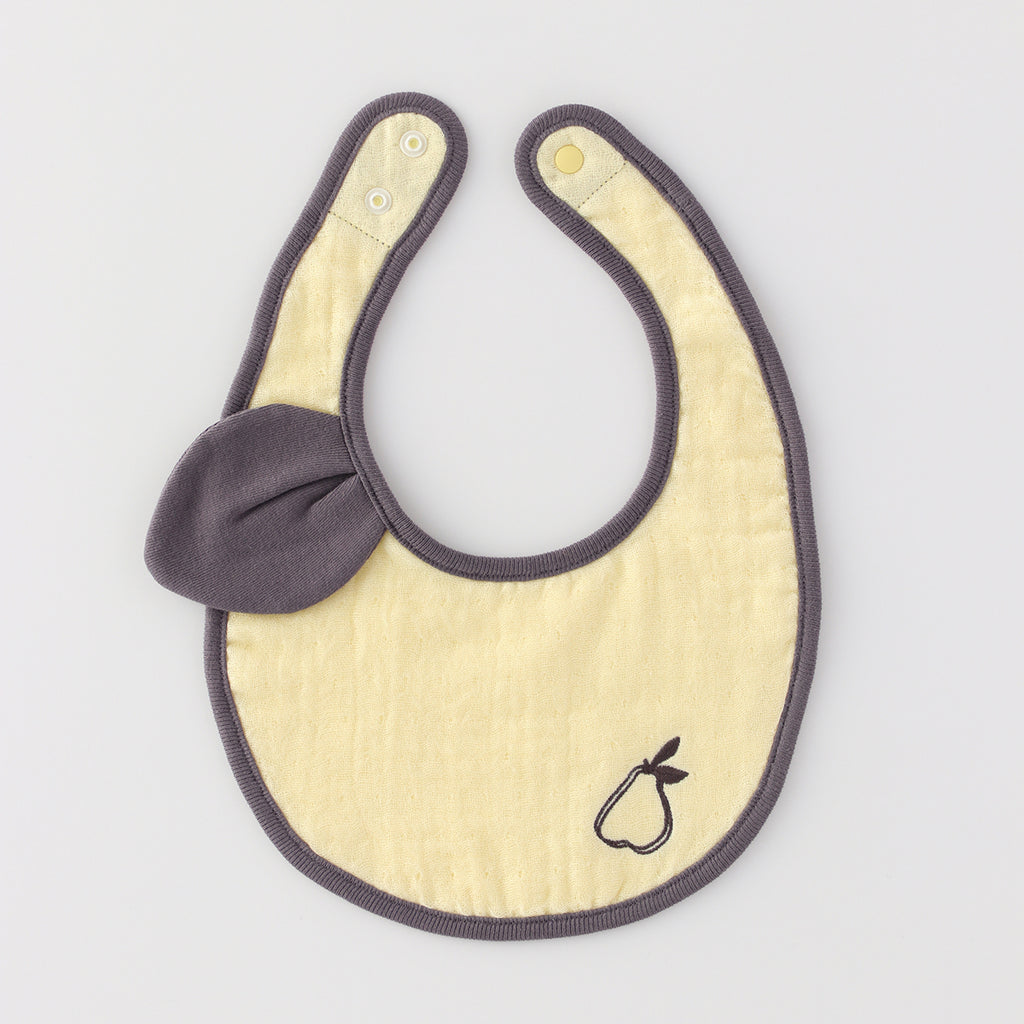 Marshmallow Gauze & Pile bib in Yellow