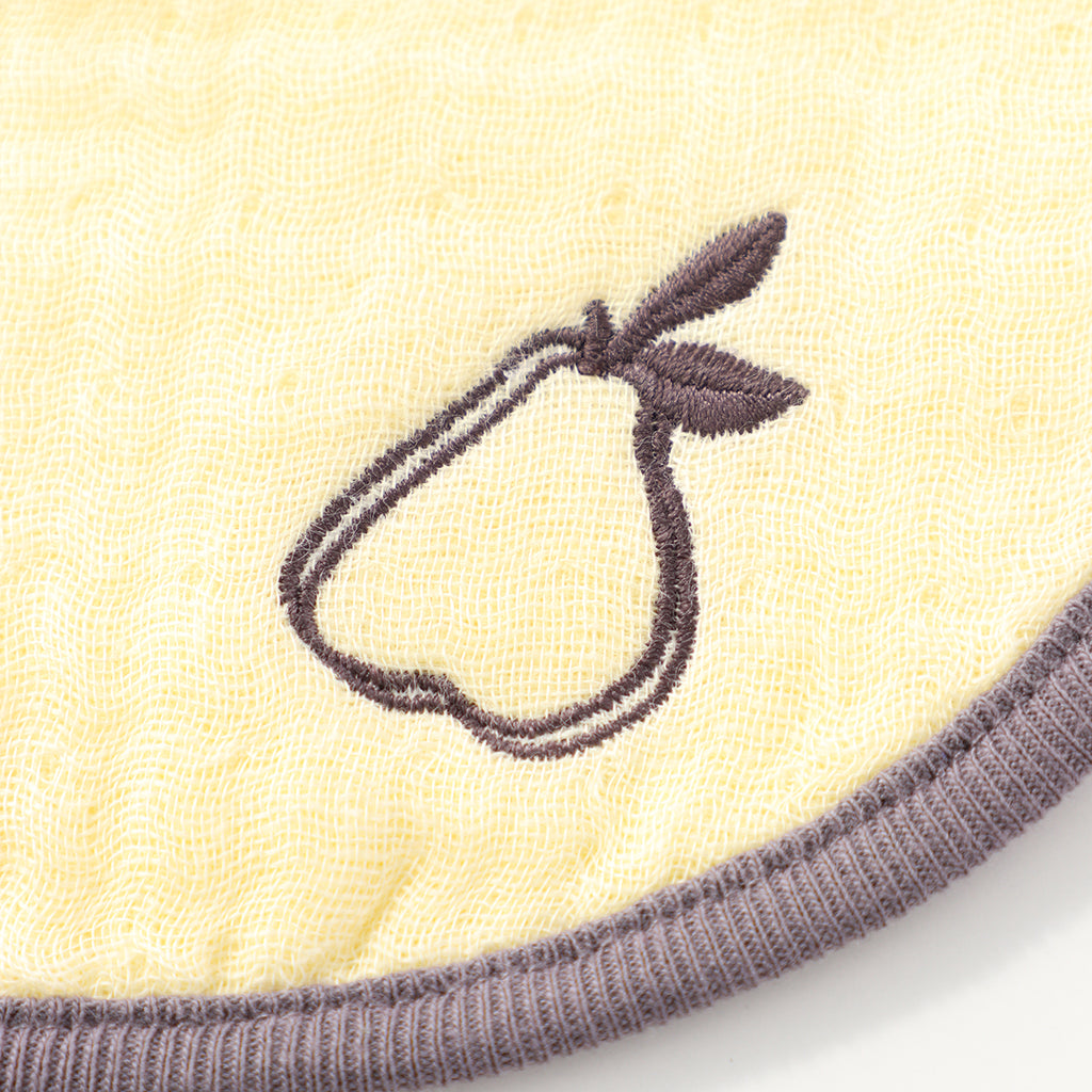 Marshmallow Gauze & Pile bib in Yellow