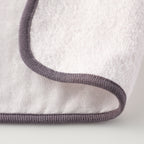Marshmallow Gauze & Pile hooded baby bath towel in Light Grey