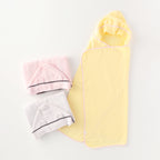 Marshmallow Gauze & Pile hooded baby bath towel in Light Grey