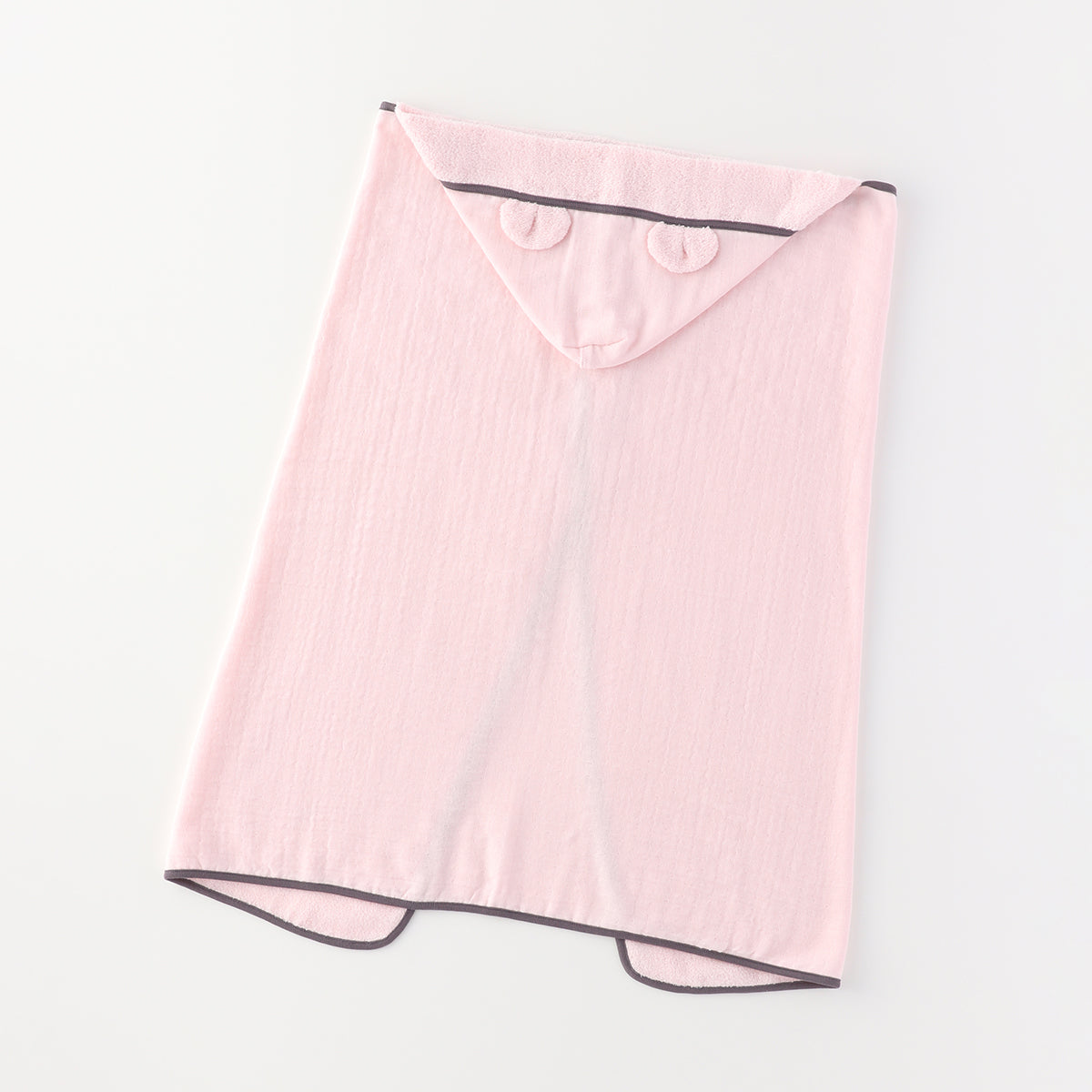 Marshmallow Gauze & Pile hooded baby bath towel in Pink