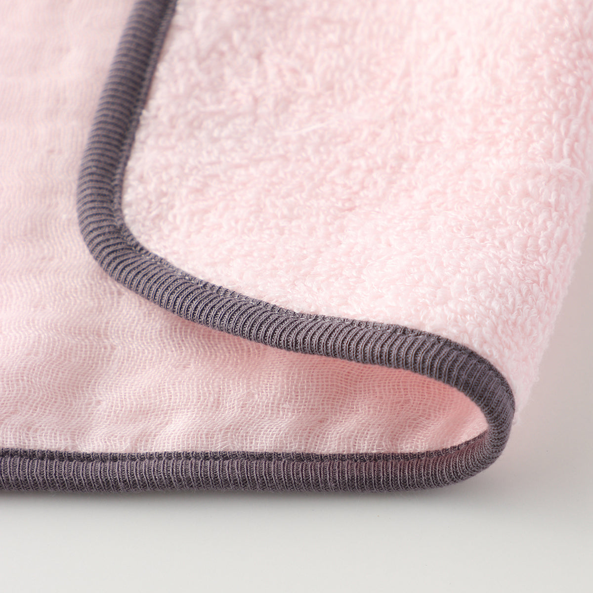 Marshmallow Gauze & Pile hooded baby bath towel in Pink