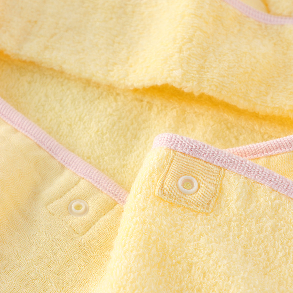 Marshmallow Gauze & Pile hooded baby bath towel in Pink
